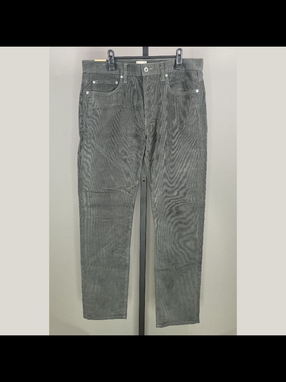 NEW J Crew Pants Mens 33 gray 770 corduroy straight leg preppy casual classic